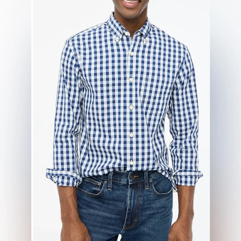 NWT J Crew Men’s Performance Slim Untuck Button Down Shirt